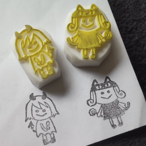 ハロウィン仮装はんこセット/消しゴムはんこ