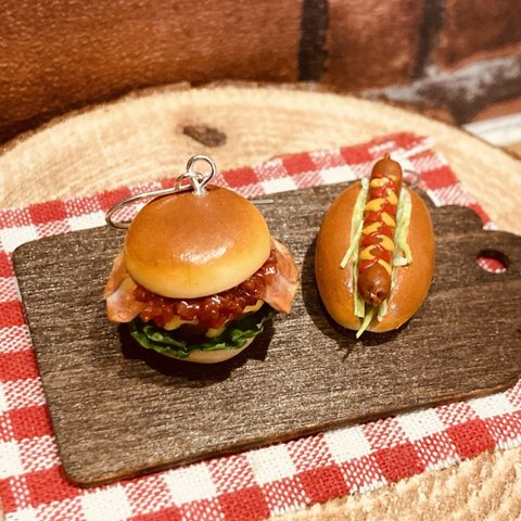 ハンバーガーとホットドッグのピアス❤︎ ②