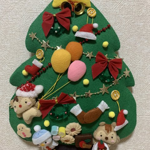 フェルト　クリスマスリース　