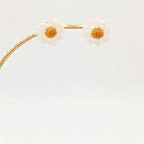 本物のお花のアクセサリー　花かんざし　ピアス　イヤリング