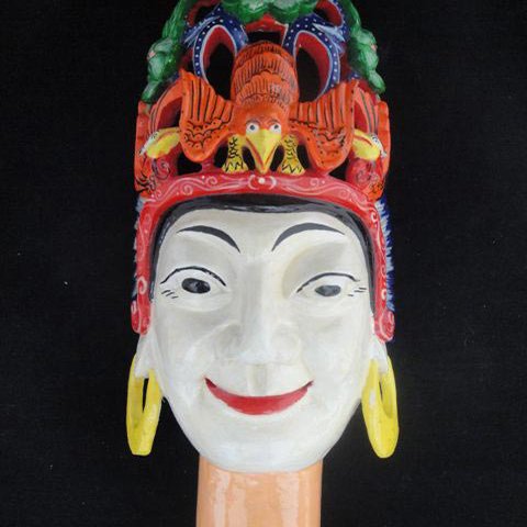 貴州漢民族 儺戯仮面 中国インテリア ウォール装飾 儀式ダンス 100%ウッド クラフト 民族アート#102
