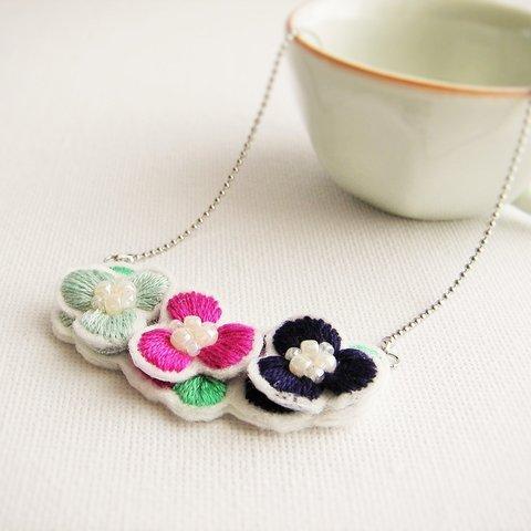 【受注生産】flower connect necklace 002