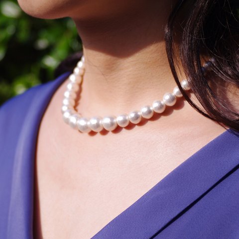 Cotton Pearl Necklace 1ren - HORA 