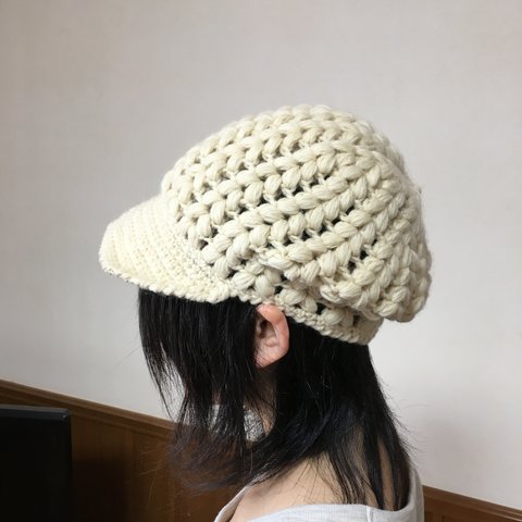☆大きいサイズ☆オシャレな玉編みニット帽