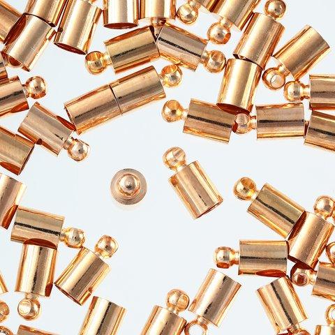 カツラ　ゴールド　5mm　50個　KC金　紐留め　金具　タッセルキャップ　エンドパーツ　アクセサリー　手芸　ハンドメイド AP2402