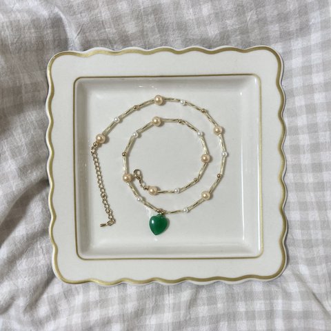 green heart...necklace