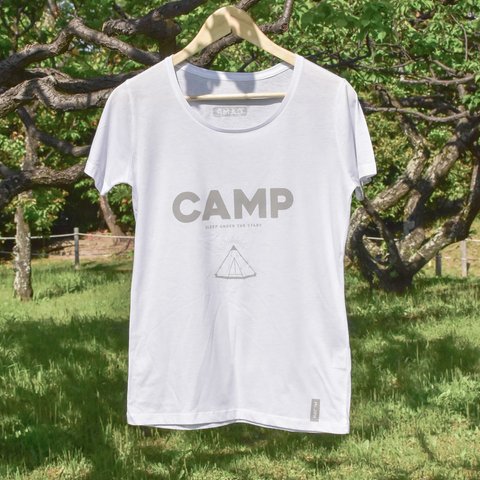 CAMP Tシャツ（レディースL／ホワイト）