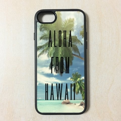 M062 文字入れ Hawaii iPhone ケース  ハワイ ビーチ