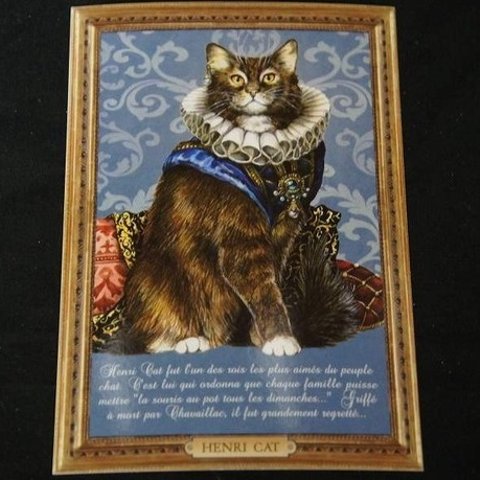 【 セブリーヌ ☆ ポストカード ２枚セット 】 HENRI CAT 猫 ネコ キャット はがき Chats enchantes 94046PC