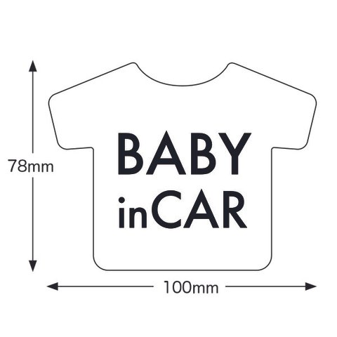 【送料込み】赤ちゃんが乗ってます＾＾　Tシャツ型　ベビーインカー シンプル ステッカー 