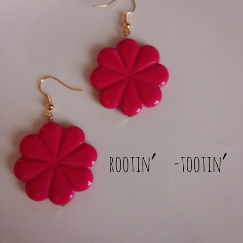 vividcolor flower　pierced earring