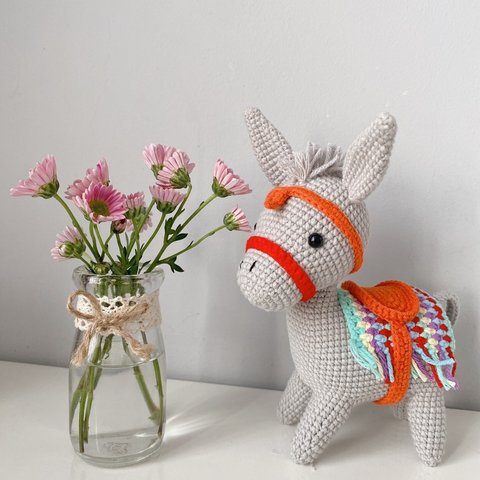 編みぐるみオーガニック コットン馬🐎人形