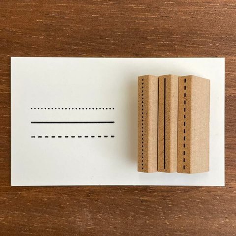 手帳スタンプ シンプルな線 35mm 3個セット（b-032）はんこ ハンコ