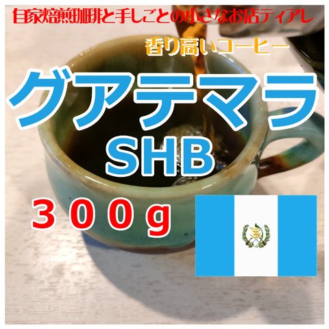 グァテマラ　SHB　300ｇ　自家焙煎　コーヒー豆　３０杯分