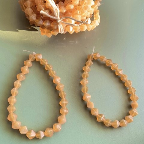 【1連 25コセット】JIRI＊IVANA#czech beads#チェコビーズ　bicone  6㍉　Thé au lait 