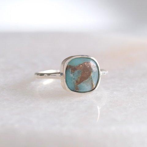 copper amazonite ring コッパーアマゾナイト シルバーリング silver925 