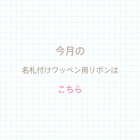 名札付けワッペン　リボン選択