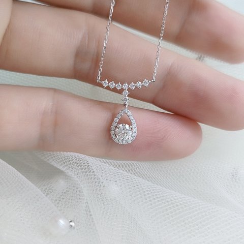 天然ダイヤモンドネックレス0.52ct　k18