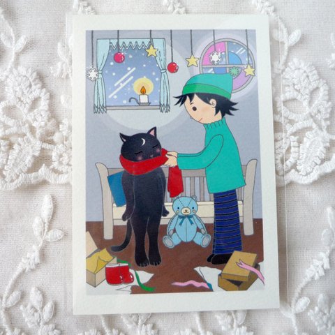 少年と猫B ポストカード