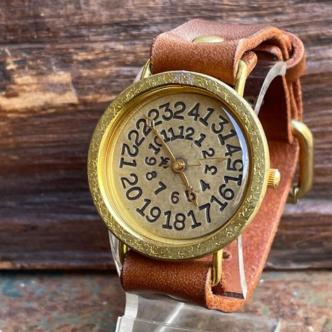  ◆真鍮製　クォーツ式手作り腕時計◆LBQ-3035