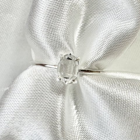 ハーキマーダイヤモンドの原石リングNo.1【SILVER925製】