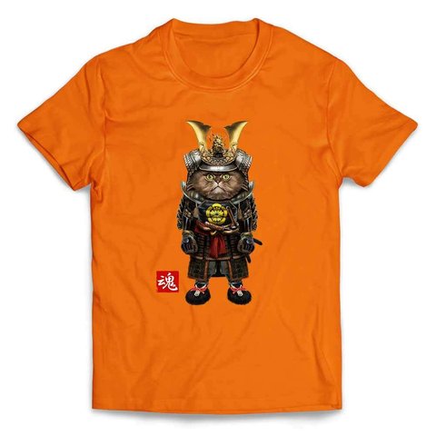 半袖Tシャツ 【ペルシャ猫 ねこ 侍 将軍 日本 JAPAN】 by FOX REPUBLIC