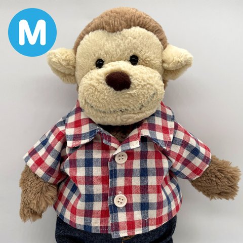 JELLYCAT ジェリーキャット バシュフル Mサイズ用 シャツ チェック柄 着せ替え 洋服 コスチューム