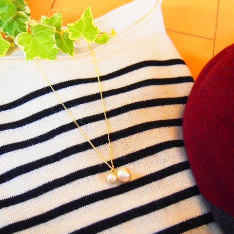 cotton pearl petit ネックレス