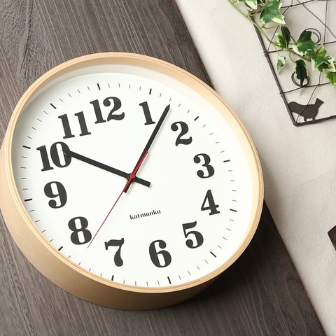 KATOMOKU plywood wall clock 3  km-43N