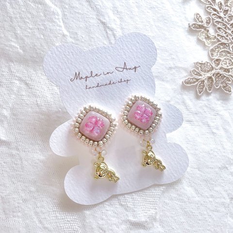 【034】pierce/earring ▶pink