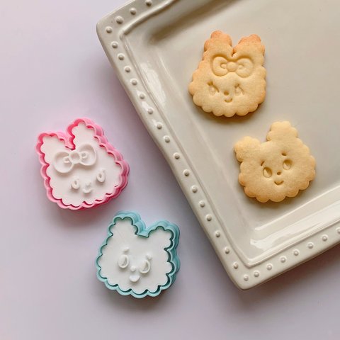 【選べる】モコモコくま・うさぎのクッキー型