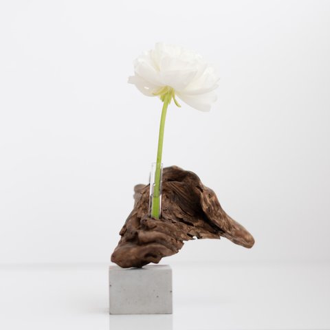 世界にたったひとつあなただけの流木一輪挿し | driftwood flowervase | kyouryu- no.1