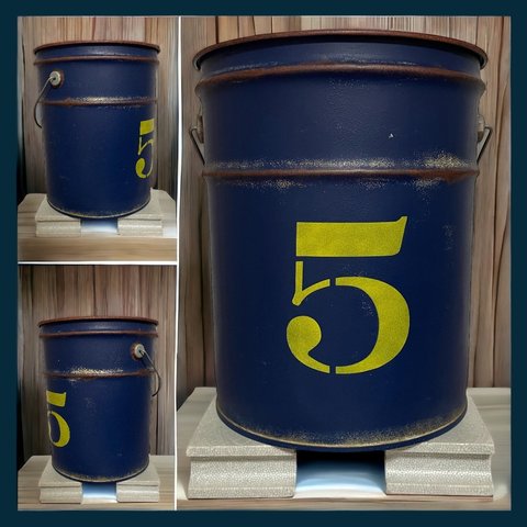 リメイクペール缶 『No.5』薪入れ 鉢入れ プランター 傘立て ゴミ箱