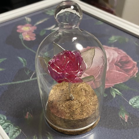 瓶入りミニ薔薇 ディップフラワー 