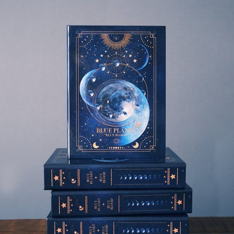 魔法の本のようなブックボックス 青の惑星 "BLUE PLANET" / 小物入れ