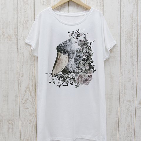 ronronHUSHBILL ワンピースTee　Calld?（ホワイト） / R036-O-WH