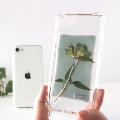 植物女子に贈る一輪の花iPhoneケース｜グリーンローズ