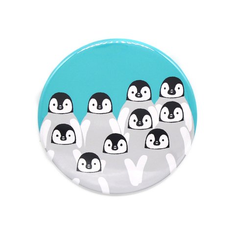 コンパクトミラー/手鏡　動物/ペンギン　ブランド/リトルアニマル　キャラクター/グッズ　干支　鳥　コスメ　南極/海