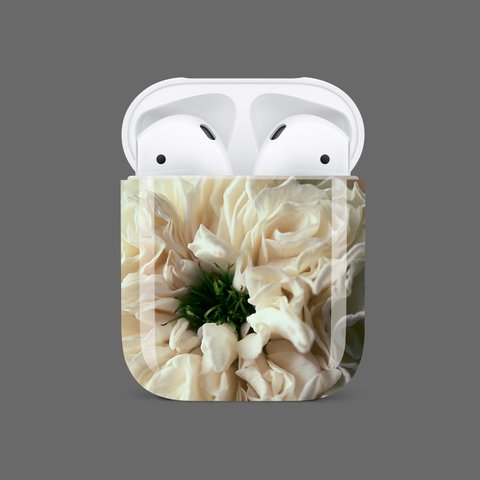 AirPods CASE #064 <white flower>