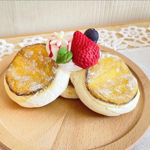 食品サンプル　ベリーパンケーキ　フェイクスイーツ