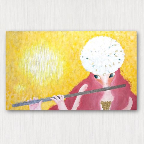 【SOLD】絵画〈優しい稲妻〉（原画）〜しあわせなお家時間〜