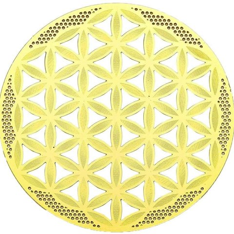 神聖幾何学模様 フラワーオブライフ（8x8cm） ヒーリングカード 浄化 エネルギーチャージ 生命力の活性化