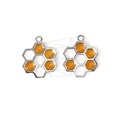 PDT-820-R【2個入り】ハニカムフラワーペンダント,Honey Comb Flower Pendant