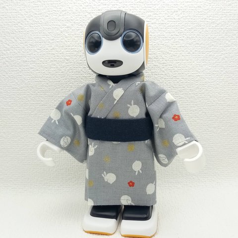 ロボホン 服 雪兎 グレー きもの