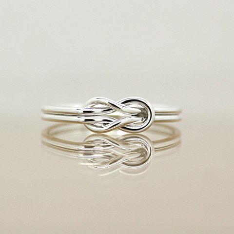 silver＊本結び＊リング【銀】Square knot silver ring