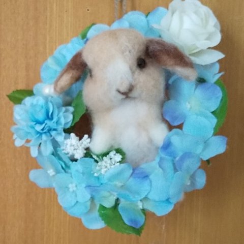 ウサギさんと季節の花ミニミニリース