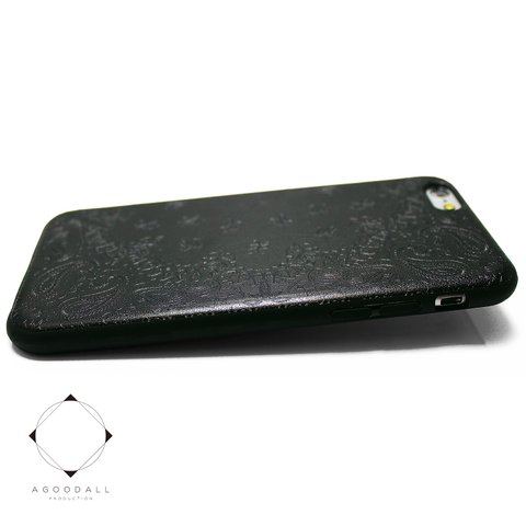 iphone6plus/iphone6splusケース 特殊エンボス加工 軽量レザーケースiphone6プラスカバー（ペイズリー×ブラック）paisley　アイフォンケース iphoneケース　耐衝撃