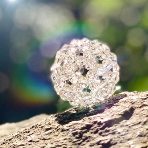 天然石水晶6ミリ玉♡宇宙パワー循環‼︎神聖幾何学フラーレン