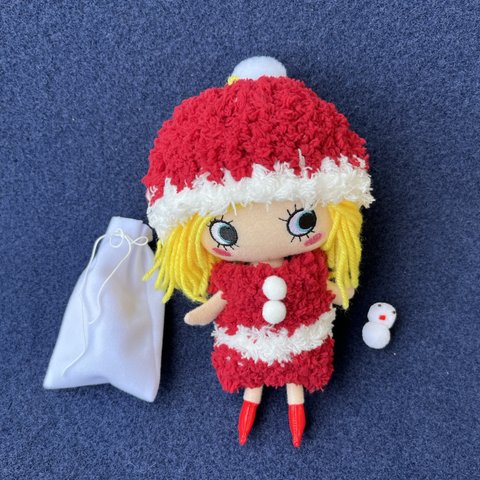 ミニミニ雪だるまさんとプレゼント袋付き　サンタさんコスプレコーデセット　イーマリーちゃん