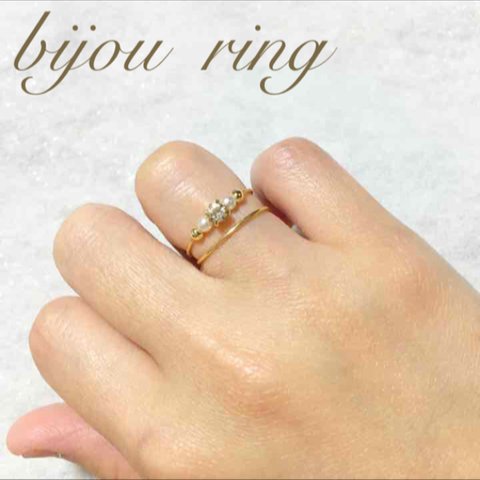 ビジュー×シンプルring◡̈♥︎